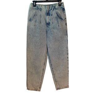 Zara High Waist Light Acid Wash Balloon Denim Pants 4